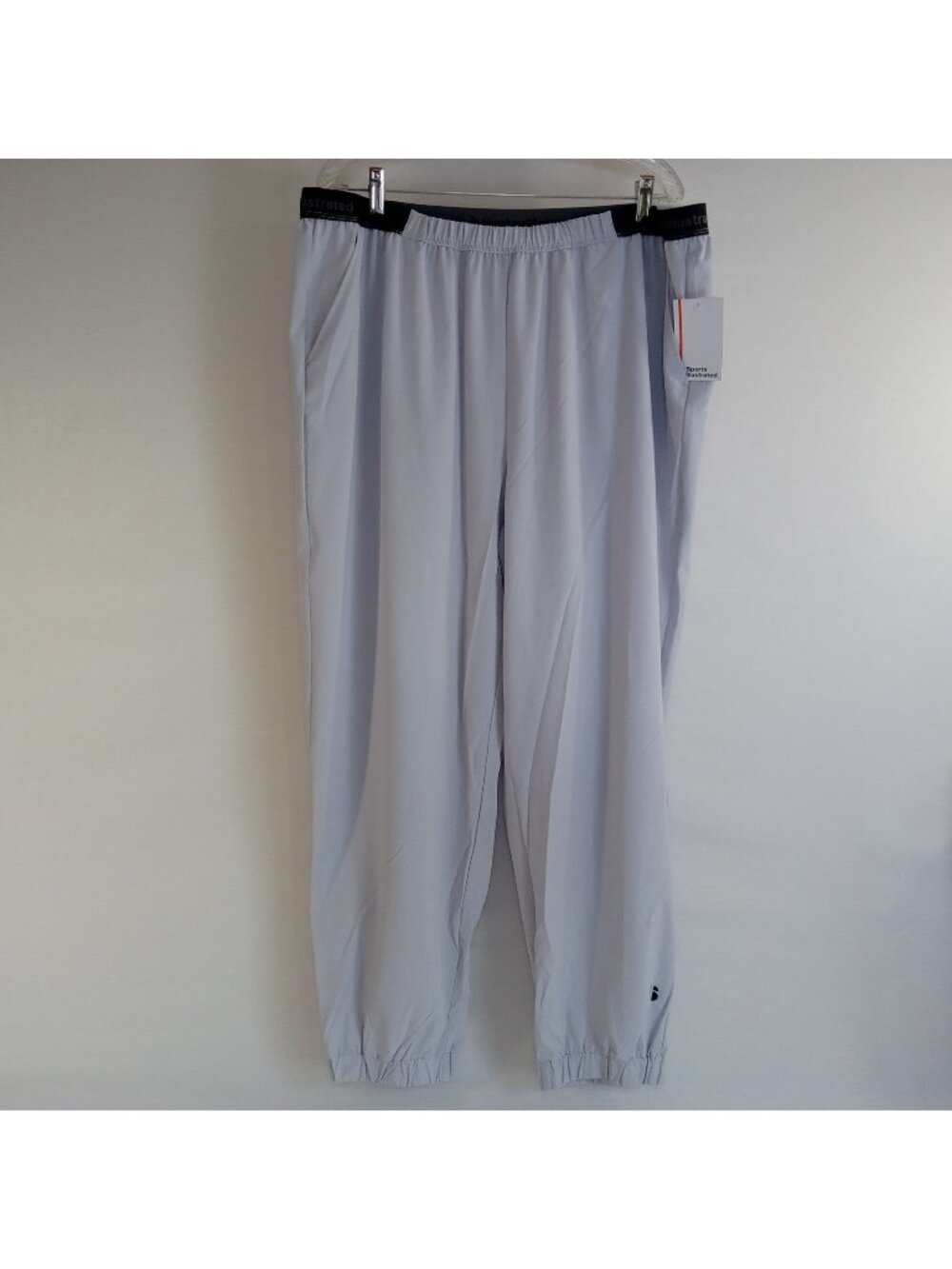 Sports Illustrated Women's 1X Plus Size Arctic Gray Joggers Pants Wicking